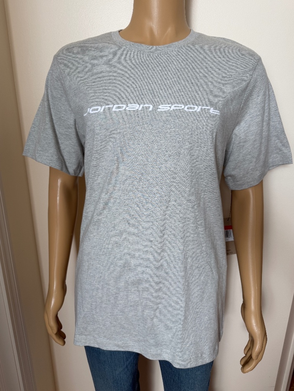 Nike Jordan Sport Dri-FIT T-Shirt Gray Tee 100% Cotton Men's Sz Large L